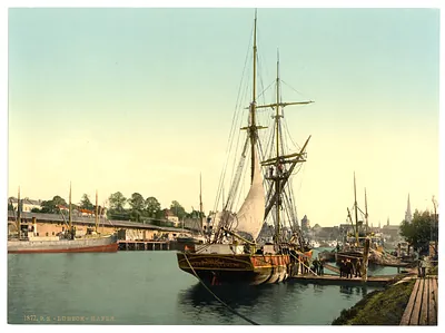 The harbor Lubeck Germany
