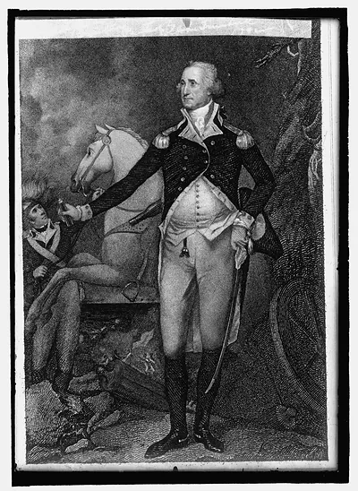 Washington at Trenton, painted by Col. John Trumbull, 1792