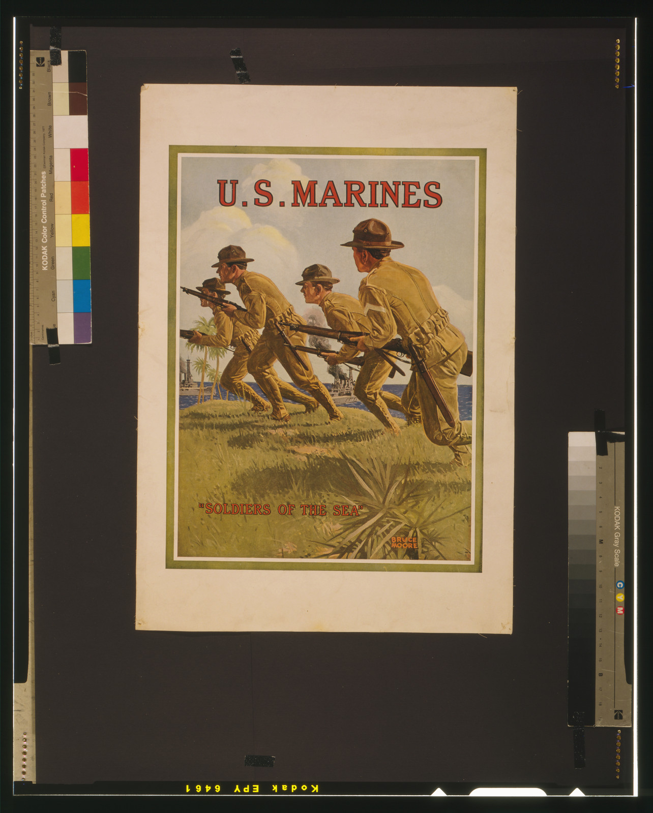 U.S. Marines - Soldiers of the sea" / Bruce Moore.", [between 1914 and 1918] — vintage poster