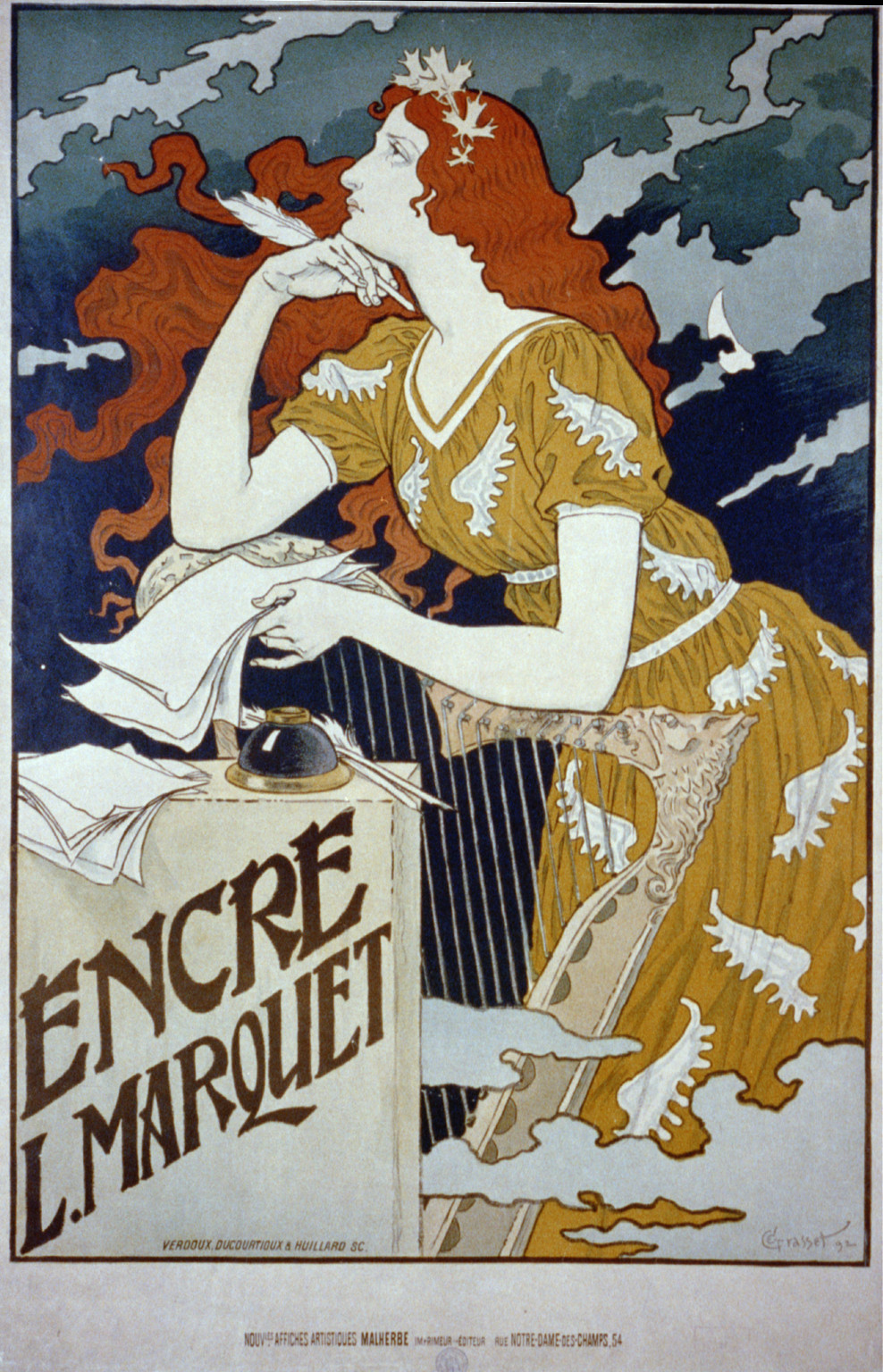 Encre L. Marquet, 1892 — vintage poster