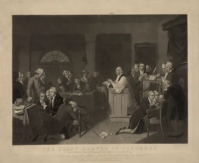 The First Prayer in Congress, Carpenters' Hall, Philadelphia