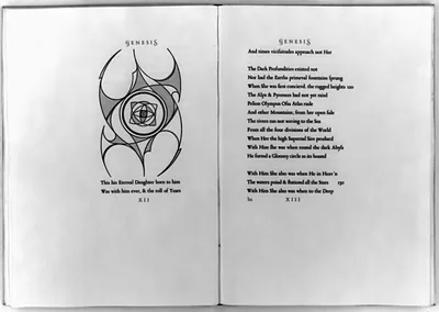 Pages XII & XIII of Genesis: Verses from a Manuscript of William Blake, 1952