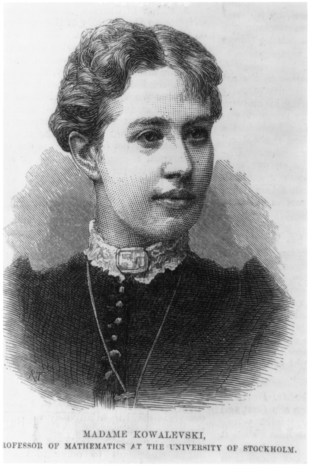 Sonia Kovalevskaia, 1851-1891, 1884 — antique engraving
