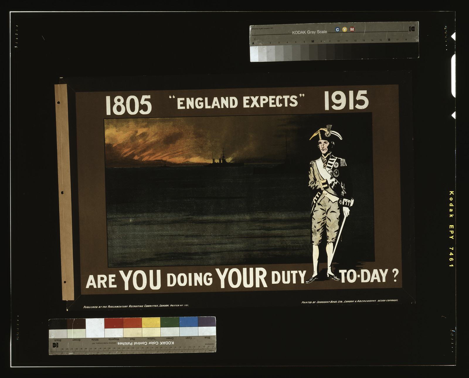 England expects" Are you doing your duty to-day? 1805-1915 / printed by Seargeant Bros. Ltd. — vintage poster