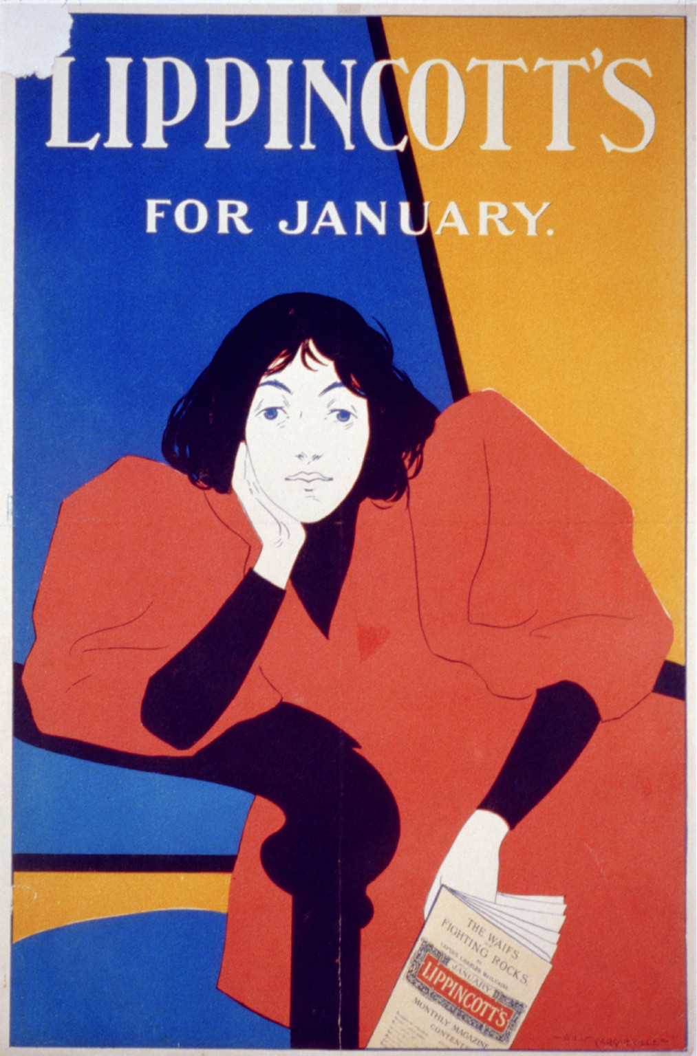 Lippincott's for January, 1895 — vintage poster