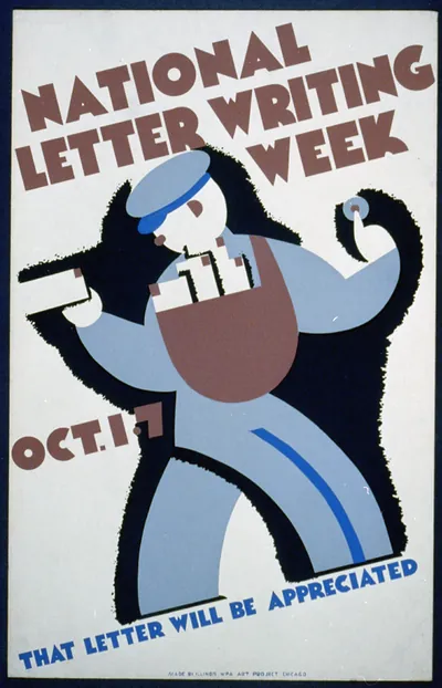 National letter writing week Oct. 1-7 That letter will be appreciated.