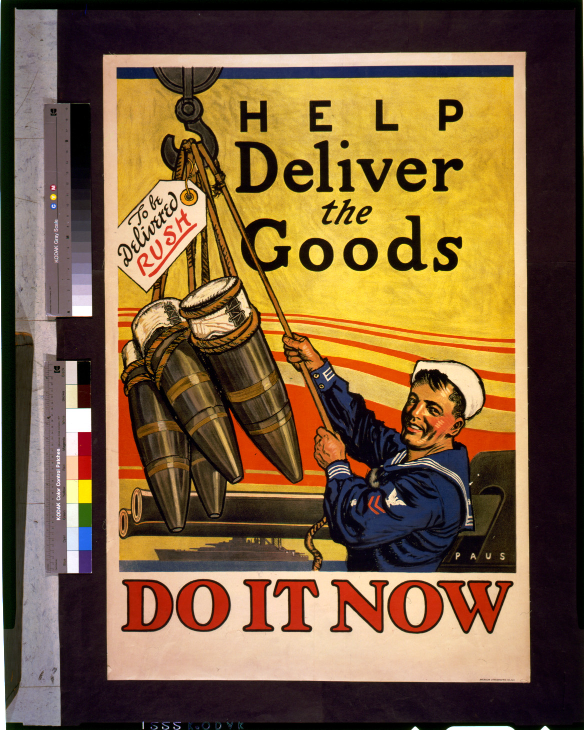 Help deliver the goods. Do it now / Paus., 1918 — vintage poster
