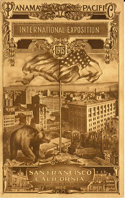 Panama Pacific International Exposition 1915 postcard, San Francisco, California