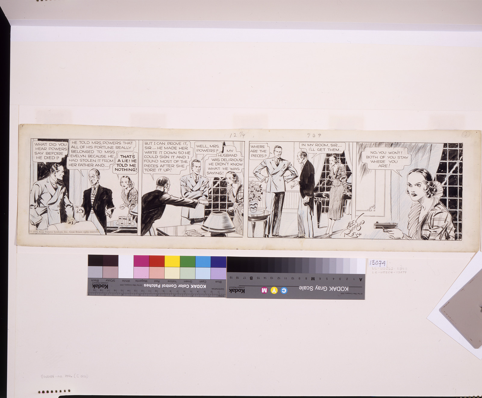 Secret Agent X-9. What did you hear Powers say before he died?"" — historic drawing
