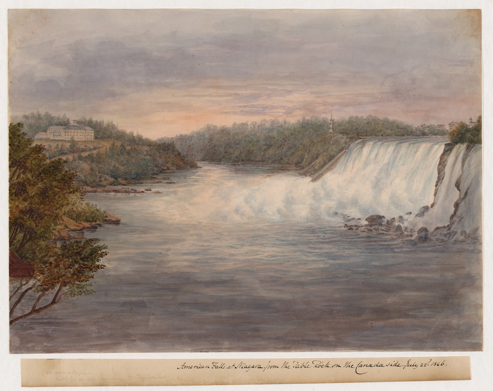 American Falls at Niagara from the Table Rock, Canada side — historic image