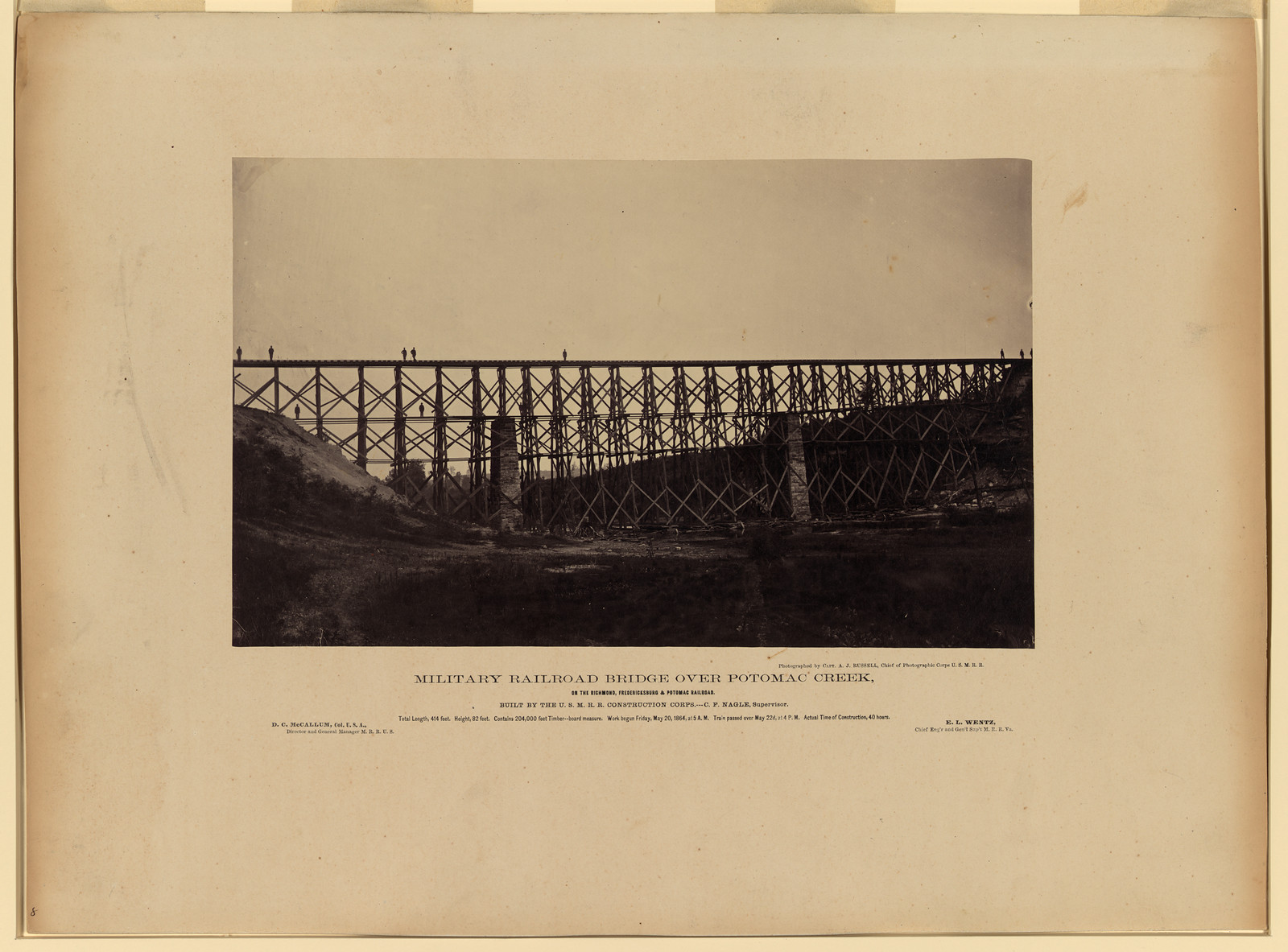 Military Railroad Bridge over Potomac Creek — historic image