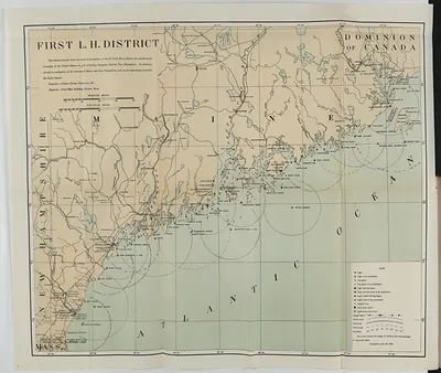 First L.H. District map of Maine and New Hampshire coast