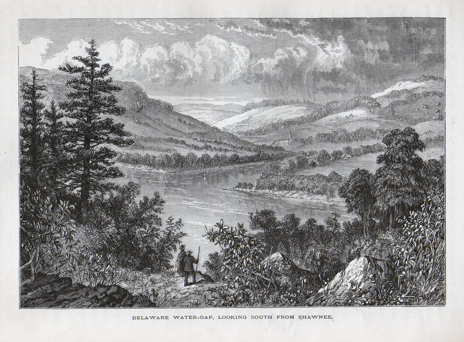 Delaware Water-Gap, Looking South from Shawnee — historic image