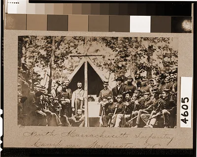 Ninth Massachusetts Infantry camp near Washington D.C.