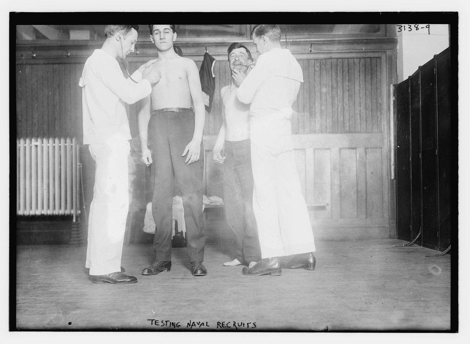 Testing Naval Recruits, n/a — historic photograph