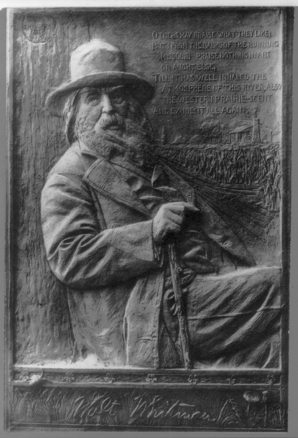 [Walt Whitman, 1819-1892, half-length portrait, seated, facing right], c1906. — historic print