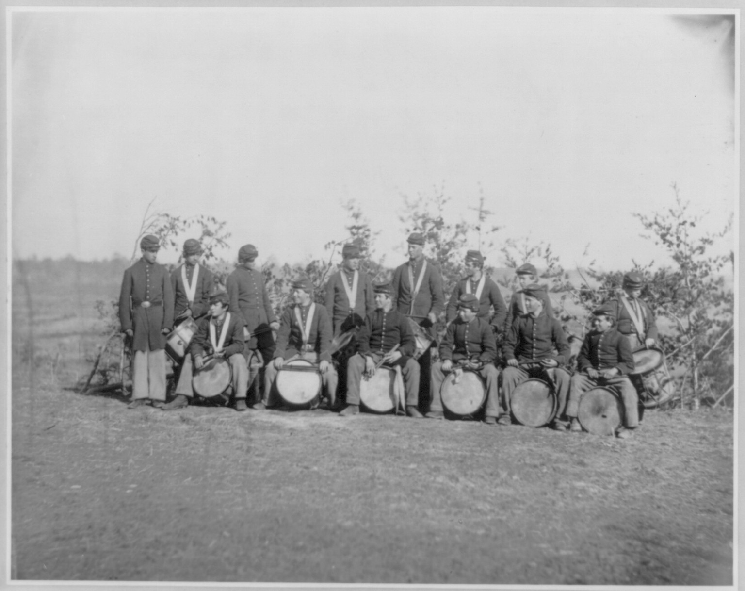 Drum Corps of the 61st New York Infantry. Falmouth, Va., March 1863, 1863 March. — historic photograph