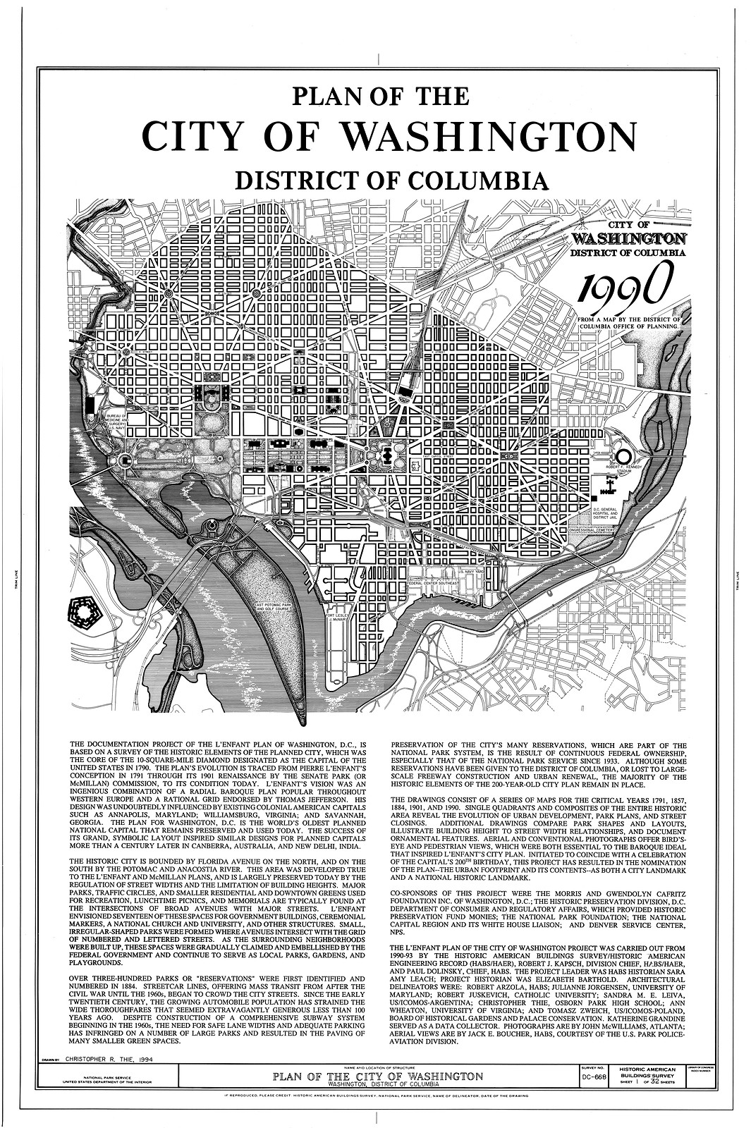 Plan of the City of Washington, District of Columbia — historic image
