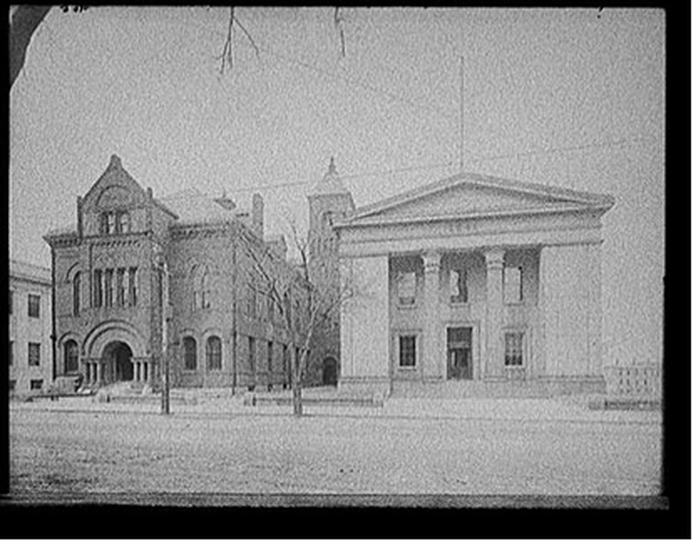 [Old and new Essex County courthouses, Federal Street, Salem, Mass.], [ca. 1910] — historic photograph