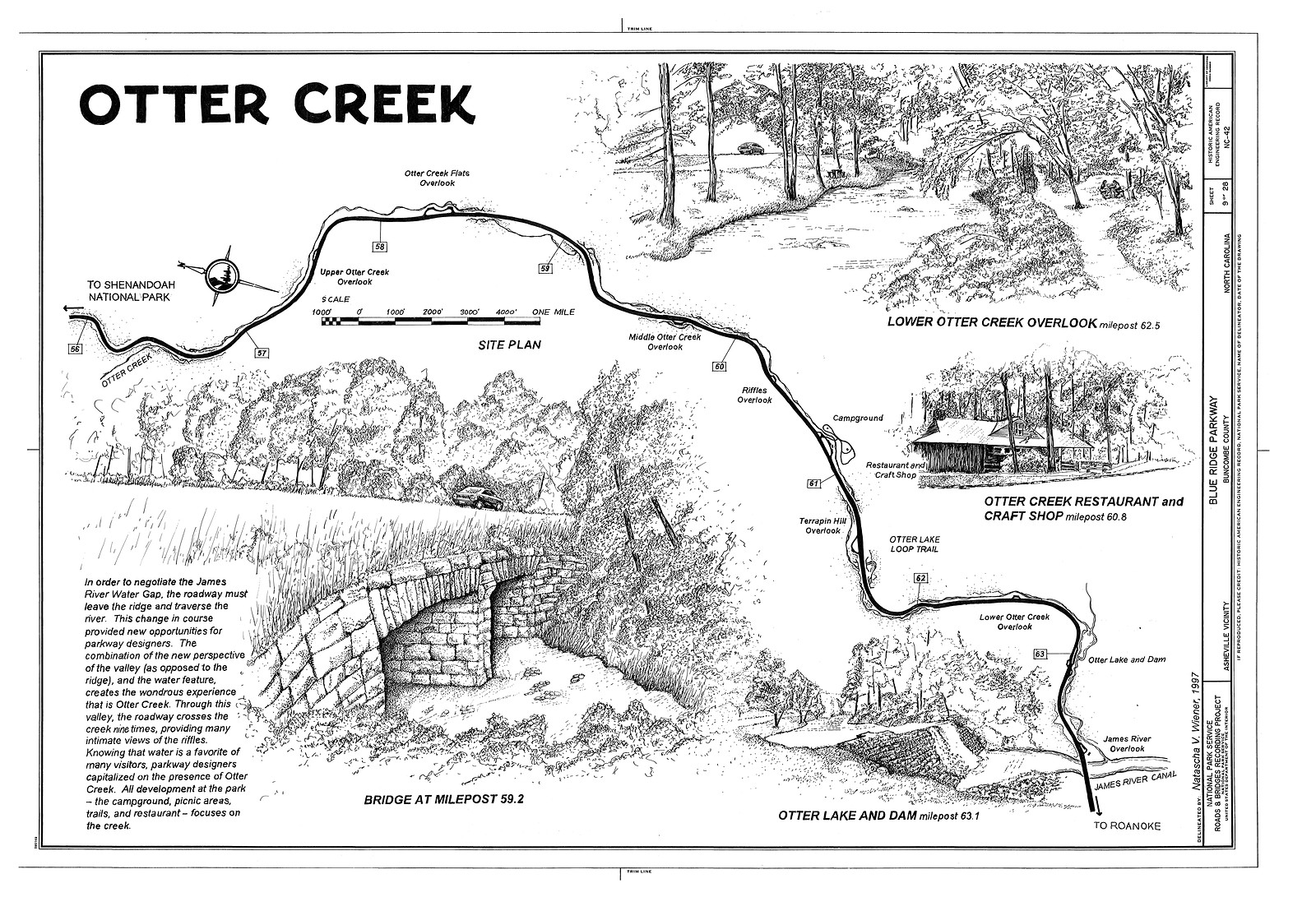 Otter Creek site plan, Blue Ridge Parkway — historic image