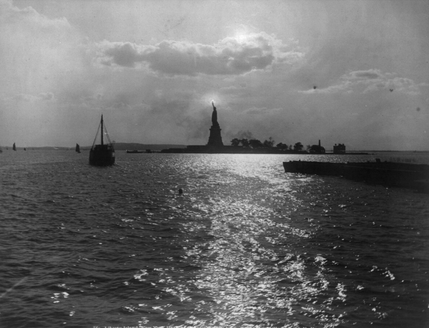 Liberty Island, New York Harbor, c1890. — historic photograph