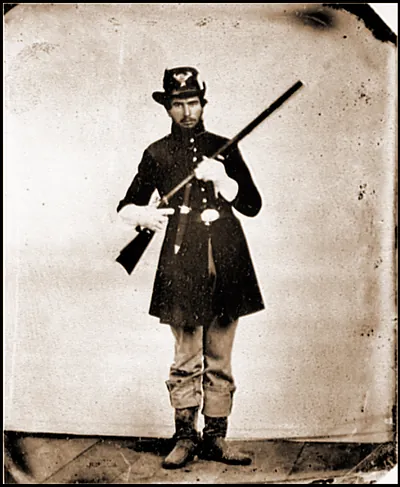 Portrait of Pvt. Levi Miller Ohio Regiment U.S.A.