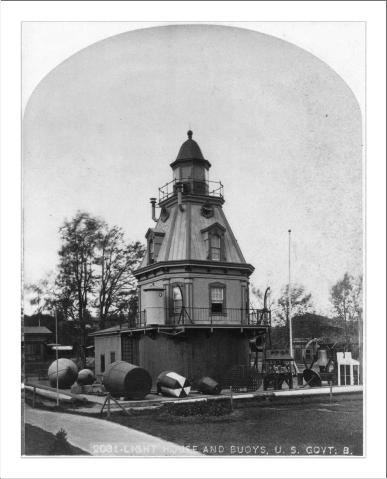 Light house and buoys / Centennial Photographic Co., Philad'a., c1876. — historic photograph