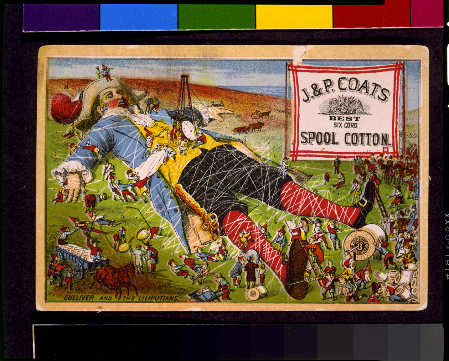 Gulliver and the Liliputians / Donaldson Brothers, Five Points, N.Y., [between 1875 and 1900] — antique lithograph