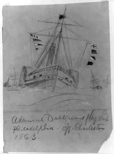 Admiral Dahlgrens flag ship Philadelphia-off. Charleston 1863