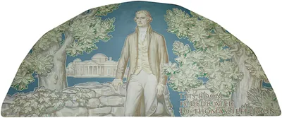 Thomas Jefferson mural: "This room is dedicated to Thomas Jefferson