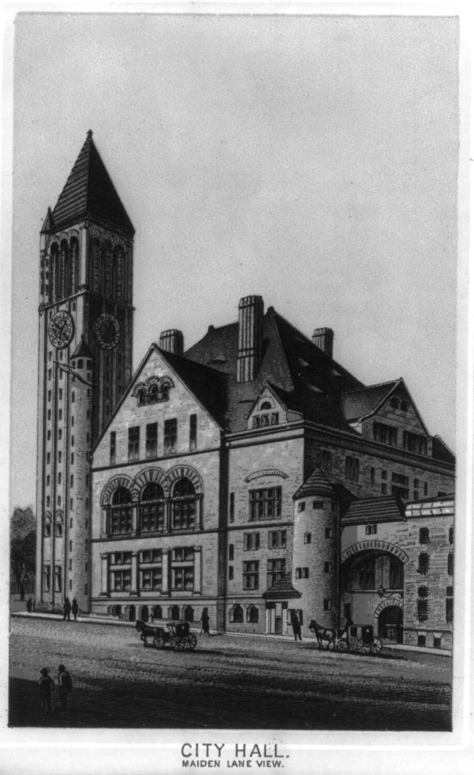 City Hall, Maiden Lane view, Albany, N.Y., c1883. — historic photograph