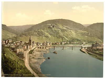 Bernkastel (i.e. Bernkastel-Kues) and Burg Landshut Moselle valley of Germany