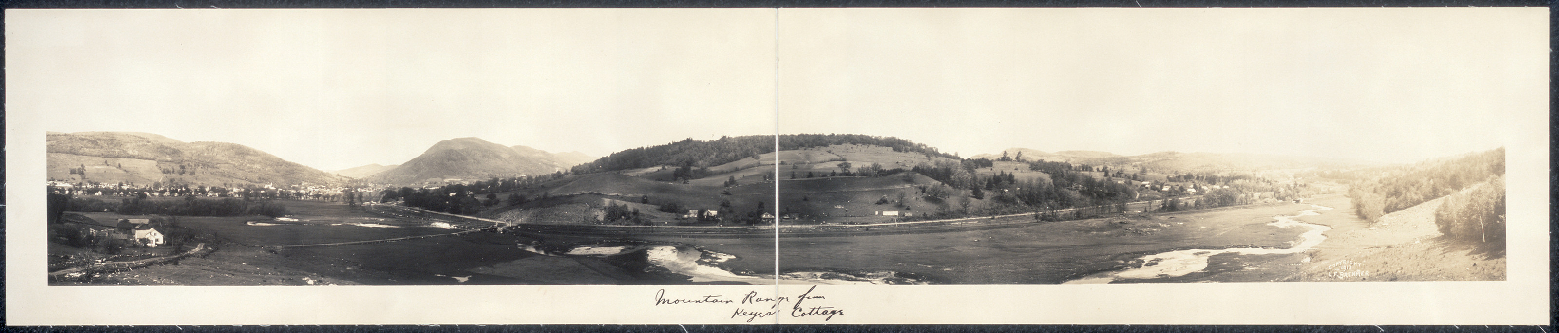 Mtn range from Keyes Cottage, Vermont, 1913, 1913 — historic image