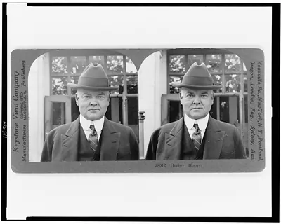 [President Herbert Hoover bust portrait facing front]