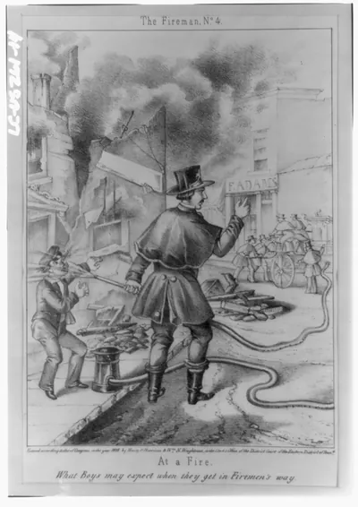 The Fireman No. 4. At a fire