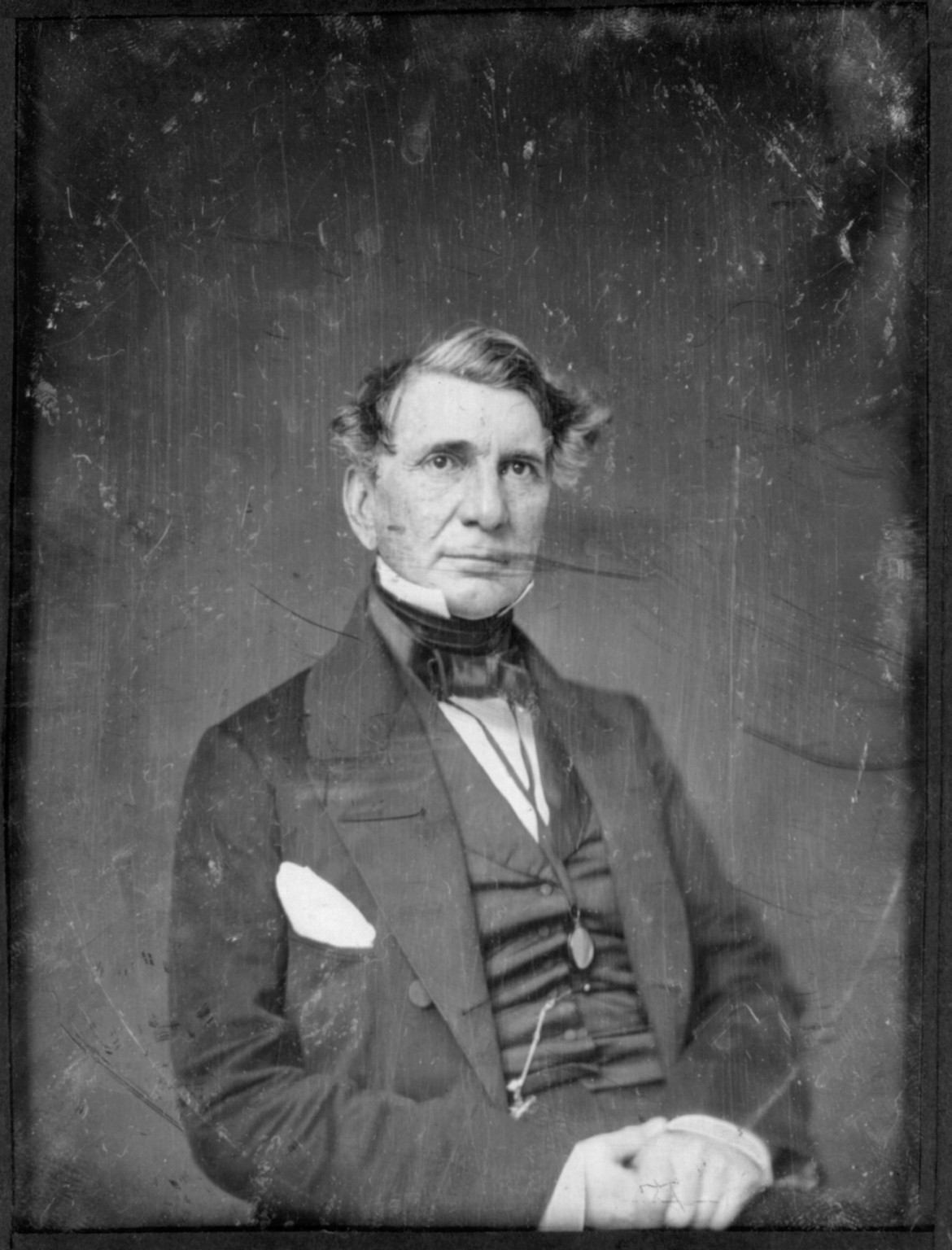 Portrait of an unidentified man, about 1844, 1844 — historic photograph
