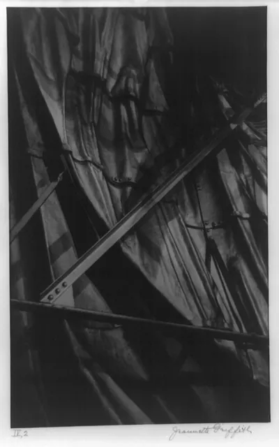 [Statue of Liberty: Interior study of metal braces, forged to follow the lines of the draperies]