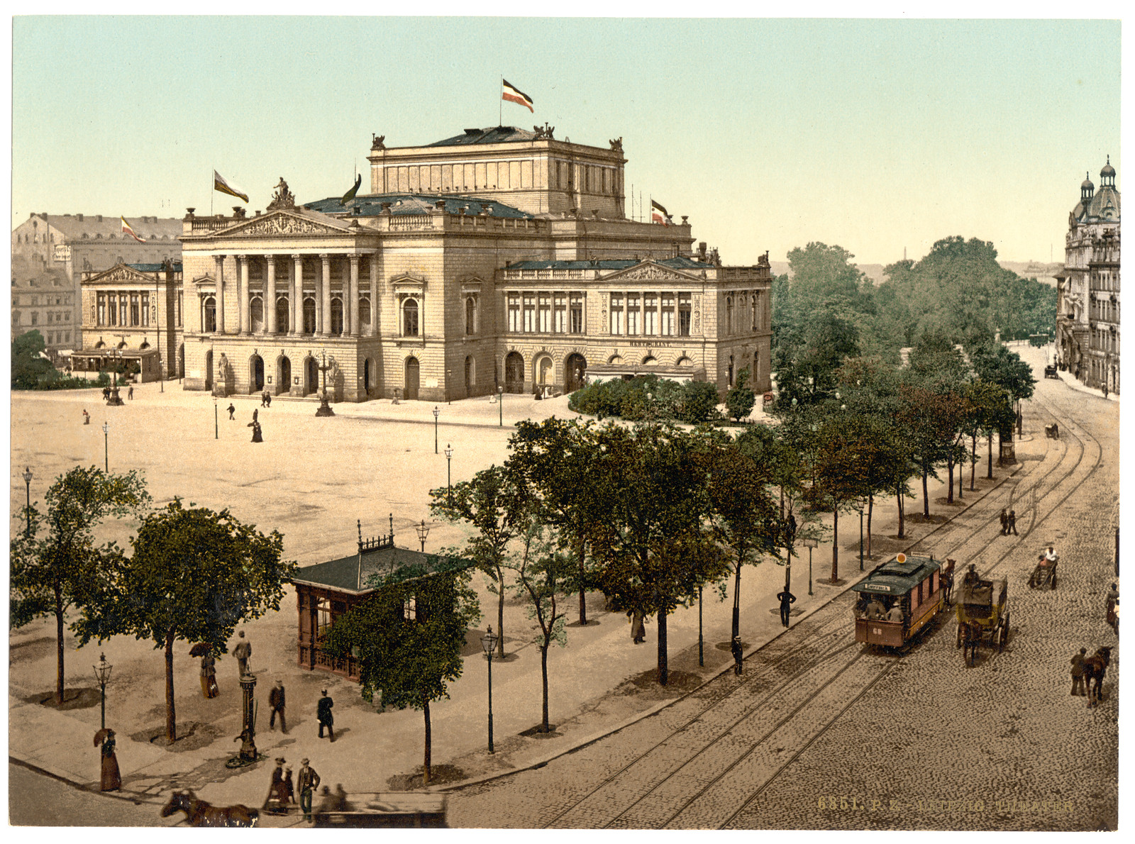 Theater Leipsig Saxony Germany, [between ca. 1890 and ca. 1900]. — vintage poster
