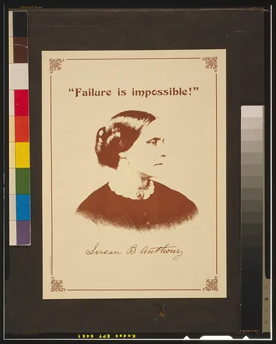 Failure is impossible!" Susan B. Anthony portrait card