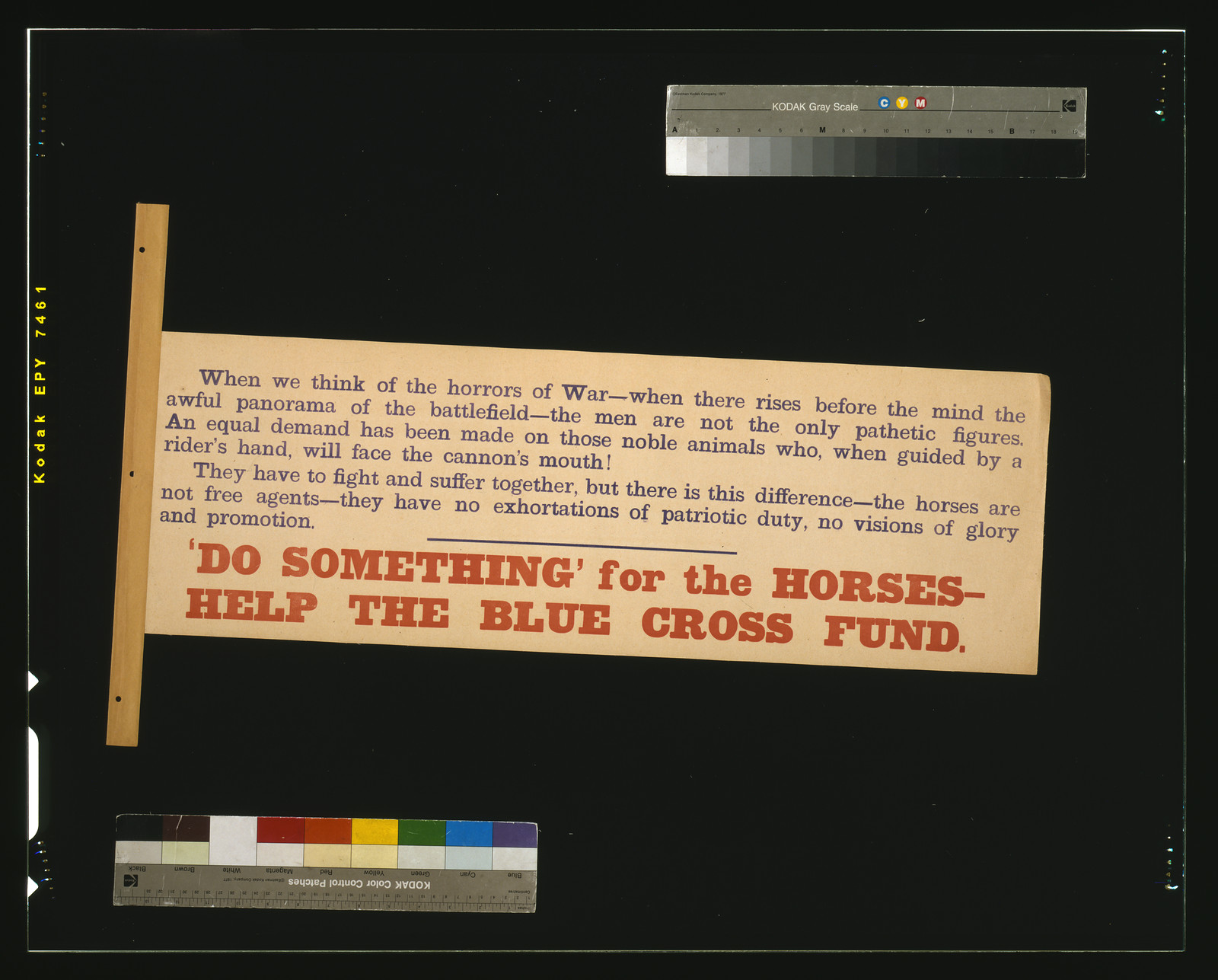 Do something" for the horses - help the Blue Cross Fund", [S.l. : s.n., 1915] — vintage poster