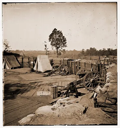 Atlanta Georgia. Confederate fort in front of Atlanta