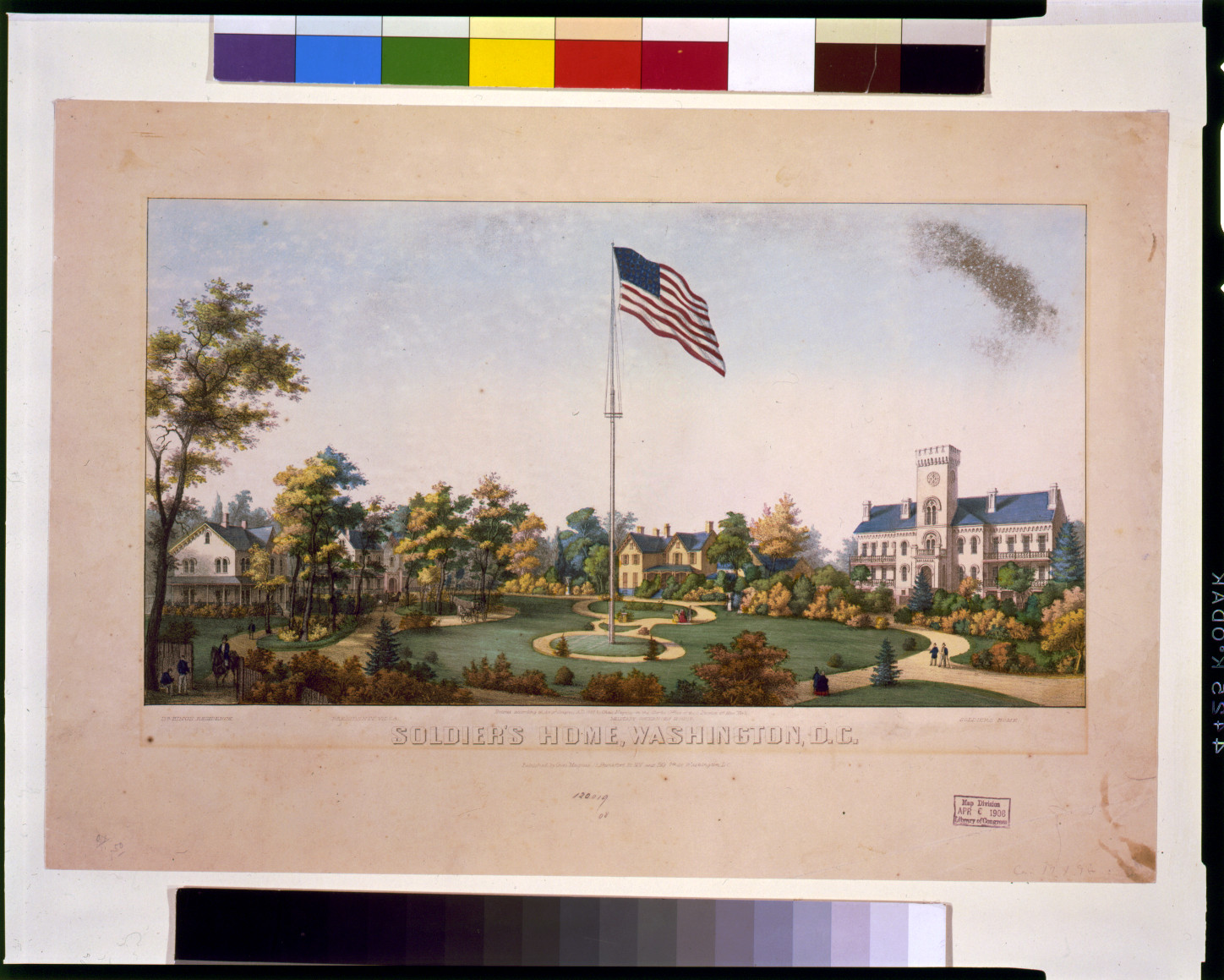 Soldier's Home, Washington, D.C., New York and Washington, D.C. : published by Chas. Magnus, c1868. — antique lithograph