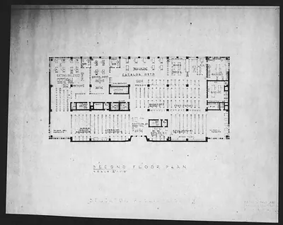 Second Floor Plan, Stockton Public Library