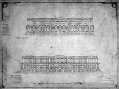 [Library of Congress, Washington, D.C. Front and side elevations]