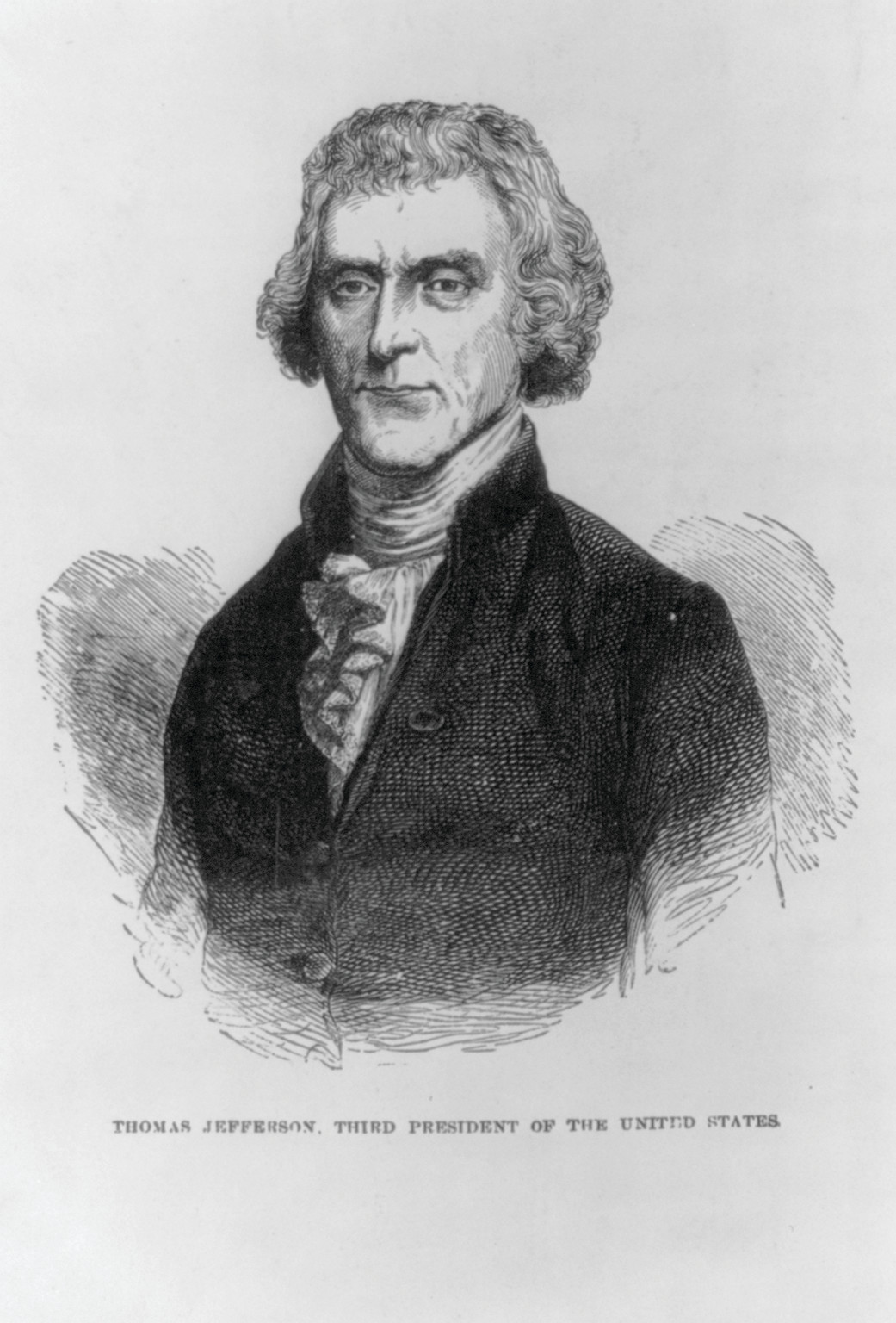 [Thomas Jefferson, bust portrait, facing slightly left] — antique engraving