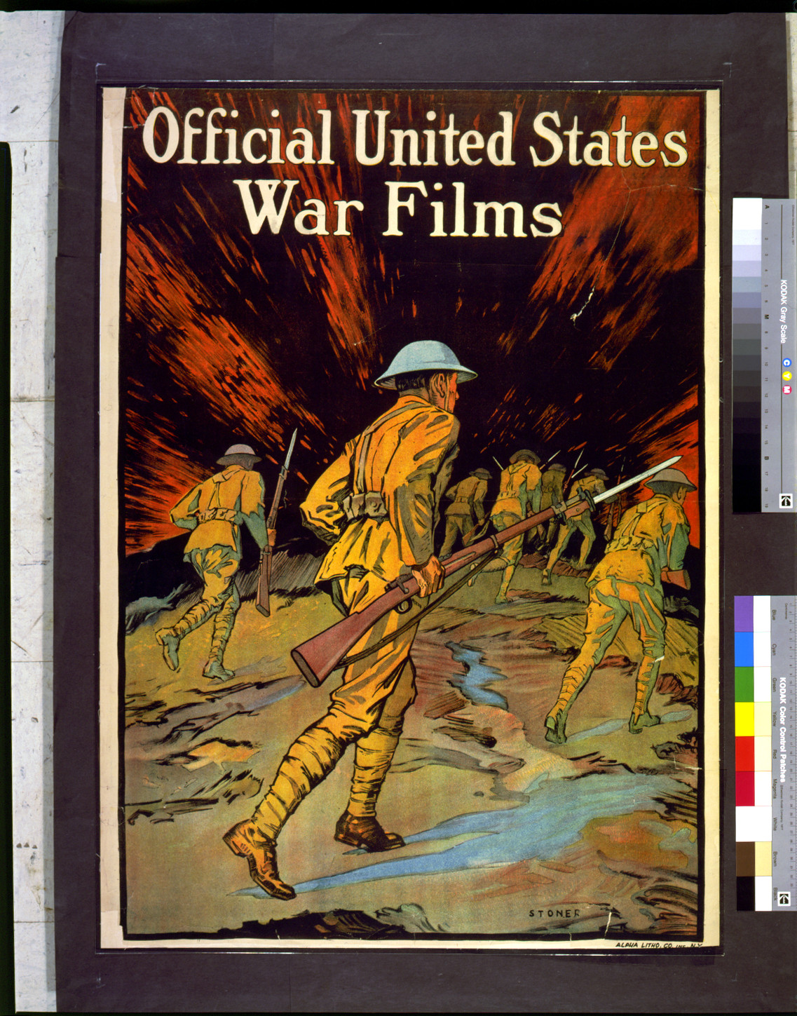 Official United States war films / Stoner., New York : Alpha Litho. Co., Inc., [1917] — vintage poster