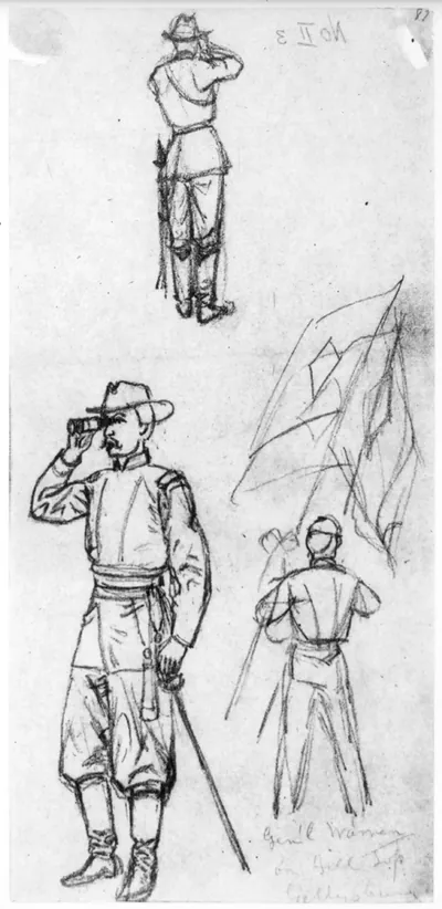 Gen'l Warren on Hill Top, Gettysburg