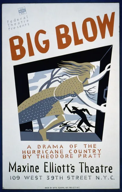 Federal Theatre presents Big blow A drama of the hurricane country by Theodore Pratt