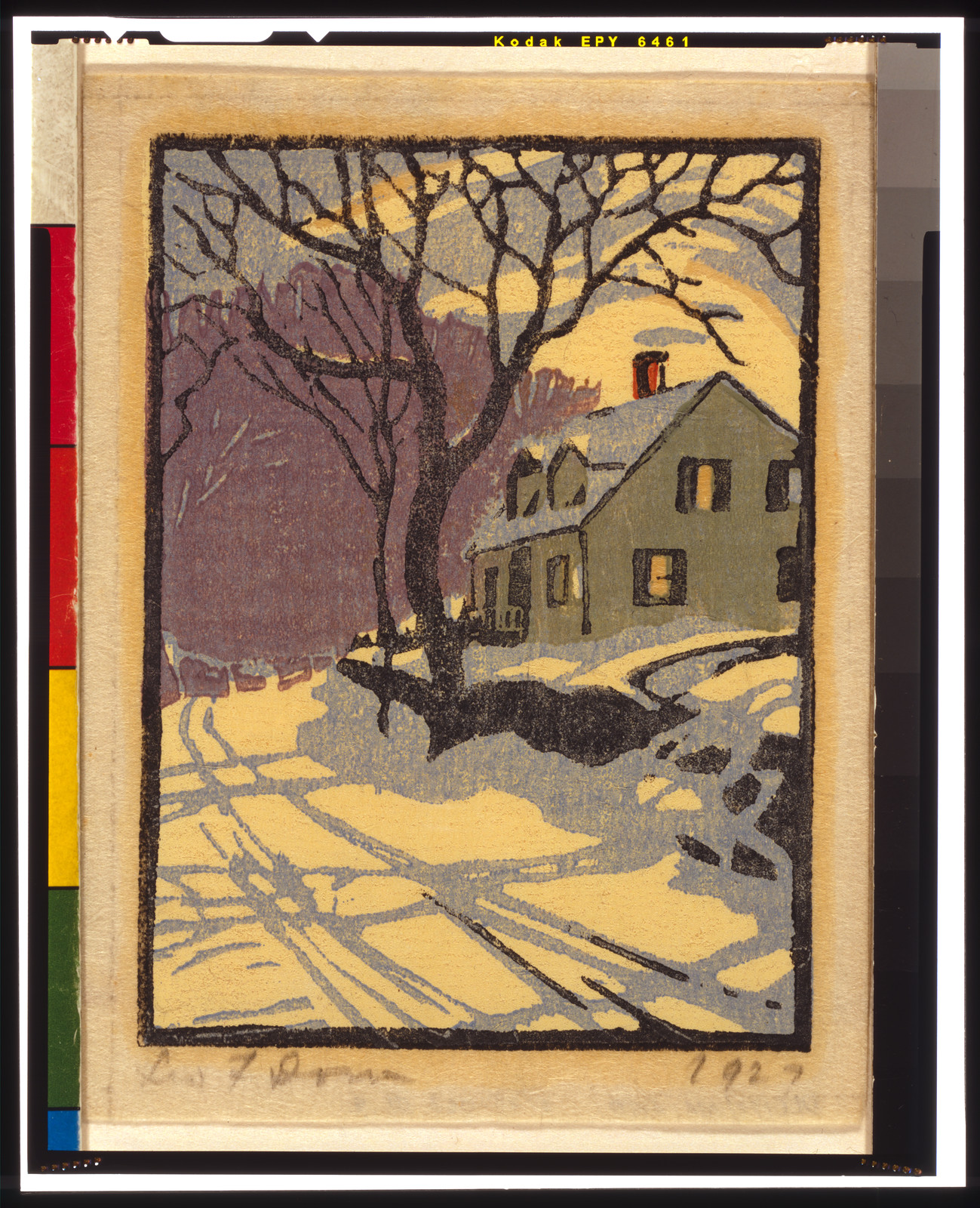 [Winter scene - dawn] / Leo F. Dorn 1927., 1927 — historic print