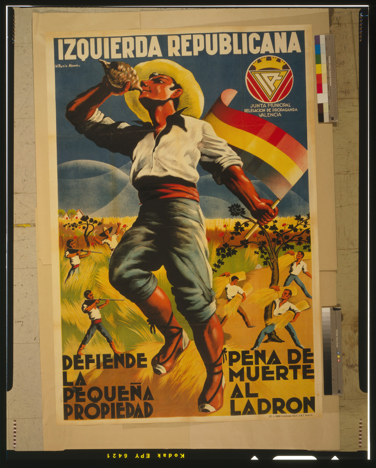 Izquierda Republicana, [Valencia] : Junta Municipal. Delegation de Propaganda, [between 1936 and 1939] — vintage poster